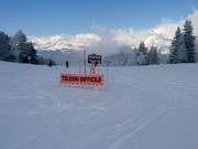 Si avverte della presenza dello skilift a piattello ripido.