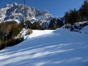 Il tratto ripido della discesa Wetterstein