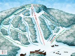 Mappa delle piste Antoine Mountain
