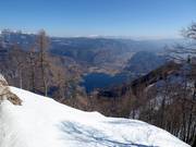 Vista dalla stazione a monte sul Lago di Bohinj