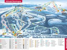 Mappa delle piste Klövsjö/Storhogna