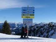 Segnaletica esemplare nell’area sciistica Hochkönig