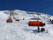 Zirbenbahn - 6pers.| Seggiovia ad alta velocità (ad agganc. autom.) con cupola di prot. e riscald. sedile