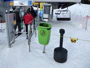 Cestino dei rifiuti presso la seggiovia Gendusas