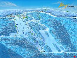 Mappa delle piste Rašov (Klíny)