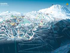 Mappa delle piste Gaustablikk - Rjukan