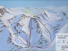 Mappa delle piste Espace Super Saint-Bernard - Bourg-St-Pierre