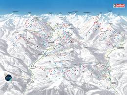 Mappa delle piste Saalbach Hinterglemm Leogang Fieberbrunn (Skicircus)