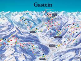 Mappa delle piste Bad Gastein/Bad Hofgastein - Schlossalm/Angertal/Stubnerkogel
