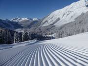 Ottima preparazione delle piste al passaggio verso la seggiovia Bärenbadlift