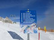 Segnaletica sul ghiacciaio