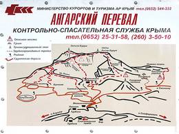 Mappa delle piste Angarskyy Pass