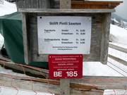 Tabellone informativo alla stazione a valle