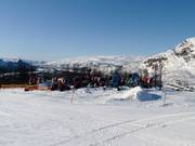 I cannoni da neve aspettano il prossimo utilizzo