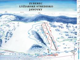 Mappa delle piste Janovky - Zuberec