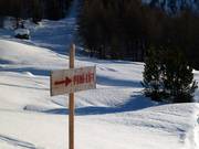 Cartello informativo per lo skilift per pony