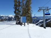 Segnaletica delle piste nell’area sciistica Big Sky