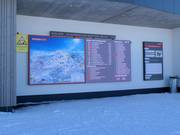 Tabellone informativo presso la stazione di servizio