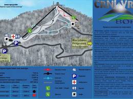 Mappa delle piste Crni vrh - Bor