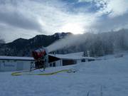 Cannone da neve in funzione