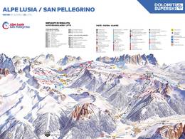 Mappa delle piste Passo San Pellegrino/Falcade