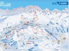 Mappa delle piste Alpe Lusia - Moena/Bellamonte