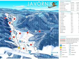 Mappa delle piste Javornik