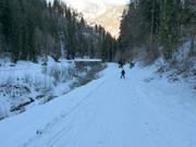 Sentieri di collegamento alla fine della ski route verso Vandans