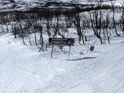 Segnaletica delle piste nell’area sciistica Björkliden