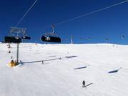 Pista perfettamente preparata al Plan de Corones