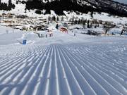 Preparazione perfetta delle piste nell’area sciistica di Lermoos