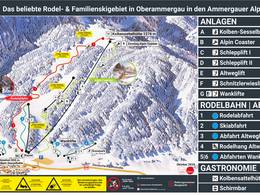 Mappa delle piste Kolbensattel - Oberammergau