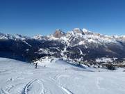 Vista sulle famose discese di Cortina d'Ampezzo