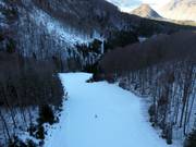 Discesa a valle Madlries-Abfahrt