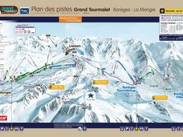 Mappa delle piste Grand Tourmalet/Pic du Midi - La Mongie/Barèges