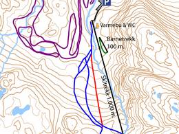 Mappa delle piste Fjellhaugen Skisenter