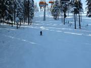 Pista non ufficiale di gobbe sotto la seggiovia