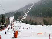 Innevamento con lance a Les Planards