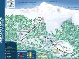 Mappa delle piste Serre-Eyraud (Orcières)