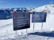 Segnaletica delle piste allo Zettersfeld