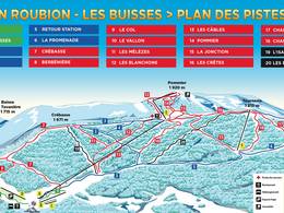 Mappa delle piste Roubion les Buisses
