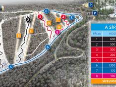 Mappa delle piste Bánkút