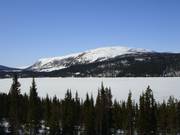Vista sul Valsfjell durante l'arrivo nell'area sciistica di Gålå