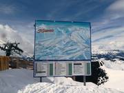 Mappa delle piste con informazioni sulle piste aperte