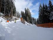 Facile discesa a valle con tornanti