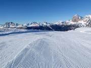 Preparazione perfetta delle piste a Cortina d'Ampezzo