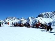 Molto comune in Francia: picnic nell’area sciistica