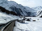 Il villaggio di Solda all'Ortles