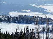 Vista sul Kempinski High Tatras presso il Lago Tschirmer