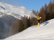 Innevamento della discesa a valle